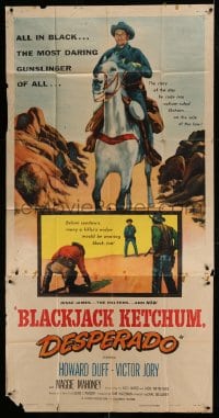 7t640 BLACKJACK KETCHUM DESPERADO 3sh 1956 Howard Duff, they couldn't outgun Blackjack Ketchum!