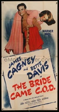 7t654 BRIDE CAME C.O.D. 3sh 1941 James Cagney carrying Bette Davis on his shoulders, rare!