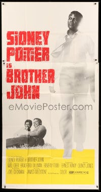 7t655 BROTHER JOHN 3sh 1971 great huge full-length image of angelic Sidney Poitier!