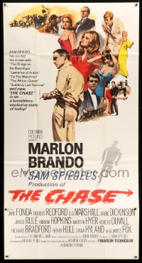 7t672 CHASE 3sh 1966 Marlon Brando, Jane Fonda, Robert Redford, directed by Arthur Penn