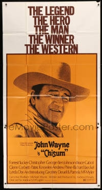 7t674 CHISUM 3sh 1970 The Legend, The Hero, The Man, The Winner, The Western, John Wayne, rare!