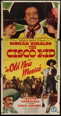 7t675 CISCO KID IN OLD NEW MEXICO 3sh 1945 Duncan Renaldo, Martin Garralaga as Pancho!