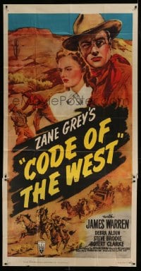 7t676 CODE OF THE WEST 3sh R1951 Zane Grey, James Warren, western cowboy action!
