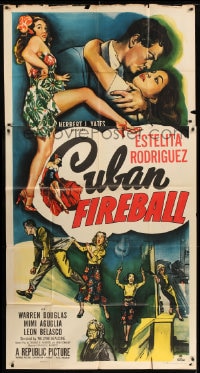 7t686 CUBAN FIREBALL 3sh 1951 William Beaudine directed, art of sexy dancer Estelita Rodriguez!