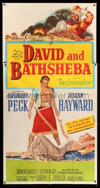 7t691 DAVID & BATHSHEBA 3sh 1951 Biblical Gregory Peck broke God's commandment for sexy Susan Hayward