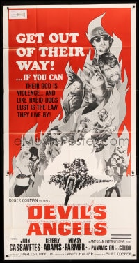 7t696 DEVIL'S ANGELS 3sh 1967 Corman, Cassavetes, their god is violence, lust the law they live by
