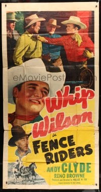 7t712 FENCE RIDERS 3sh 1950 great images of cowboys Whip Wilson & Andy Clyde saving the day!