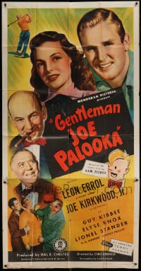 7t728 GENTLEMAN JOE PALOOKA 3sh 1946 Joe Kirkwood Jr, Leon Errol, Ham Fisher art, boxing comedy!
