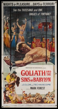 7t735 GOLIATH & THE SINS OF BABYLON 3sh 1964 L'Eroe Piu Grande del Mondo, Mark Forest as Maciste!