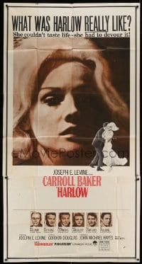 7t748 HARLOW 3sh 1965 Carroll Baker in the title role, what was she really like!