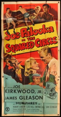 7t773 JOE PALOOKA IN THE SQUARED CIRCLE 3sh 1950 boxing Joe Kirkwood Jr., from Ham Fisher comic!