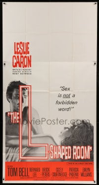 7t814 L-SHAPED ROOM 3sh 1963 Leslie Caron, directed by Bryan Forbes, sex is NOT a forbidden word!