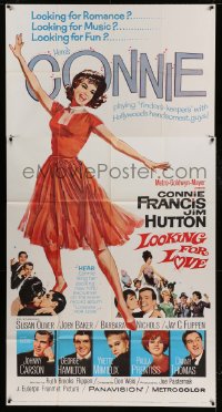 7t808 LOOKING FOR LOVE 3sh 1964 great full-length art of pretty singer Connie Francis!