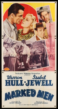 7t831 MARKED MEN 3sh 1940 Warren Hull, Isabel Jewell, six fugitives break for freedom!