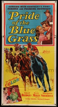 7t870 PRIDE OF THE BLUE GRASS 3sh 1954 Lloyd Bridges, Vera Miles, cool horse racing art!
