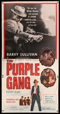 7t878 PURPLE GANG 3sh 1959 Robert Blake, Barry Sullivan, they matched Al Capone crime for crime!