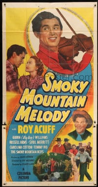 7t923 SMOKY MOUNTAIN MELODY 3sh 1948 Roy Acuff and his fiddle in a laugh-riddled action musical!