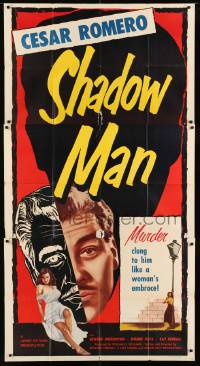 7t938 STREET OF SHADOWS 3sh 1953 art of Shadow Man Cesar Romero + sexy bad girl Simone Silva!