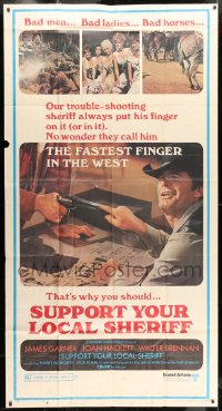 7t942 SUPPORT YOUR LOCAL SHERIFF 3sh 1969 James Garner is the fastest finger in the West!