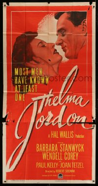 7t957 THELMA JORDON style A 3sh 1950 most men have known at least one woman like Barbara Stanwyck!