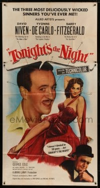 7t964 TONIGHT'S THE NIGHT 3sh 1954 David Niven, sexy full-length Yvonne De Carlo, Barry Fitzgerald