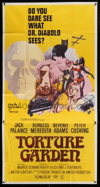 7t966 TORTURE GARDEN 3sh 1967 written by Psycho Robert Bloch, do you dare see what Dr. Diabolo sees?