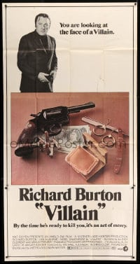 7t975 VILLAIN 3sh 1971 Richard Burton has the face of a Villain, gun, stavesacre razor and more!