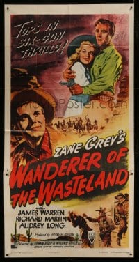 7t977 WANDERER OF THE WASTELAND 3sh R1951 Zane Grey's blazing drama of Death Valley!