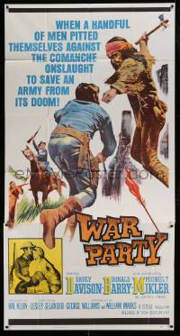 7t978 WAR PARTY 3sh 1965 Comanche Indian onslaught, blazing adventure!