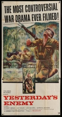 7t996 YESTERDAY'S ENEMY 3sh 1959 Val Guest, Stanley Baker, Hammer controversial World War II movie!
