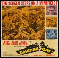 7t012 AMBUSH BAY 6sh 1966 great images of Hugh O'Brian, Mickey Rooney & James Mitchum in WWII!