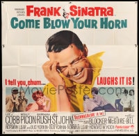 7t030 COME BLOW YOUR HORN 6sh 1963 close up of laughing Frank Sinatra, from Neil Simon's play!