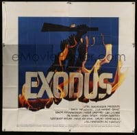 7t041 EXODUS 6sh 1961 Otto Preminger, great artwork of arms reaching for rifle by Saul Bass!