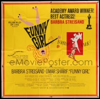 7t047 FUNNY GIRL 6sh 1969 Barbra Streisand, Omar Sharif, directed by William Wyler, Bob Peak art!