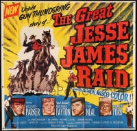7t054 GREAT JESSE JAMES RAID 6sh 1953 Willard Parker, Barbara Payton, cool outlaw artwork!