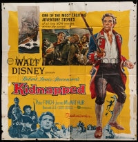 7t069 KIDNAPPED 6sh 1960 Walt Disney, art of swashbucklers Peter Finch & James MacArthur!