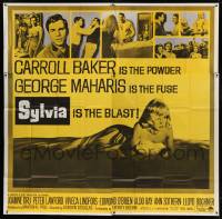 7t095 SYLVIA 6sh 1965 sexy Carroll Baker is the powder, George Maharis is the fuse!