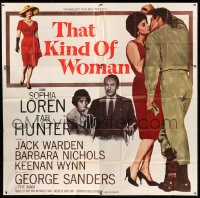 7t097 THAT KIND OF WOMAN 6sh 1959 sexy Sophia Loren, Tab Hunter & George Sanders, Sidney Lumet!