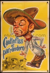 7t283 CANTINFLAS EL PARRANDERO Argentinean 1950s art of the Mexican comedian in different costumes!