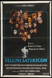 7t304 FELLINI SATYRICON Argentinean 1970 Federico's Italian cult classic, cool cast montage!