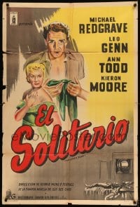 7t317 GREEN SCARF Argentinean 1954 Michael Redgrave defends blind/deaf/mute man accused of murder!