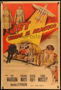 7t330 JET OVER THE ATLANTIC Argentinean 1959 Guy Madison, Virginia Mayo, Raft, panic in the skies!