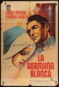 7t337 LA HERMANA BLANCA Argentinean 1960 The White Sister, art of nun & soldier Jorge Mistral!