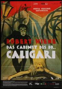 7t425 CABINET OF DR CALIGARI Italian 1p R2014 early German silent restored, art from the original!