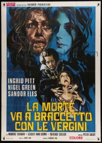 7t442 COUNTESS DRACULA Italian 1p 1972 Hammer, different Avelli art of sexy vampiress Ingrid Pitt!