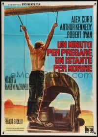 7t530 MINUTE TO PRAY, A SECOND TO DIE Italian 1p 1968 spaghetti western art of Alex Cord hung!