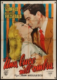 7t536 NOBODY LIVES FOREVER Italian 1p 1946 Ciriello art of John Garfield & Geraldine Fitzgerald!