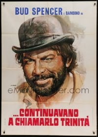 7t588 TRINITY IS STILL MY NAME teaser Italian 1p 1972 Casaro spaghetti western art of Bud Spencer!