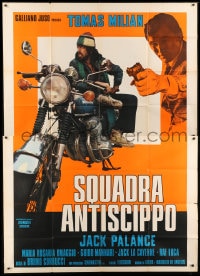 7t128 COP IN BLUE JEANS Italian 2p 1976 Squadra Antiscippo, Jack Palance, Tomas Milian w/motorcycle
