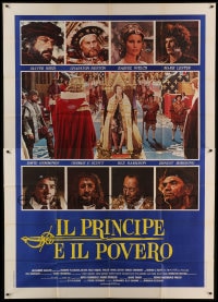 7t134 CROSSED SWORDS Italian 2p 1977 Prince & the Pauper with sexy Raquel Welch added, different!